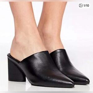 Rohb Elegant Black Women's Vegan Leather Mules 8.5